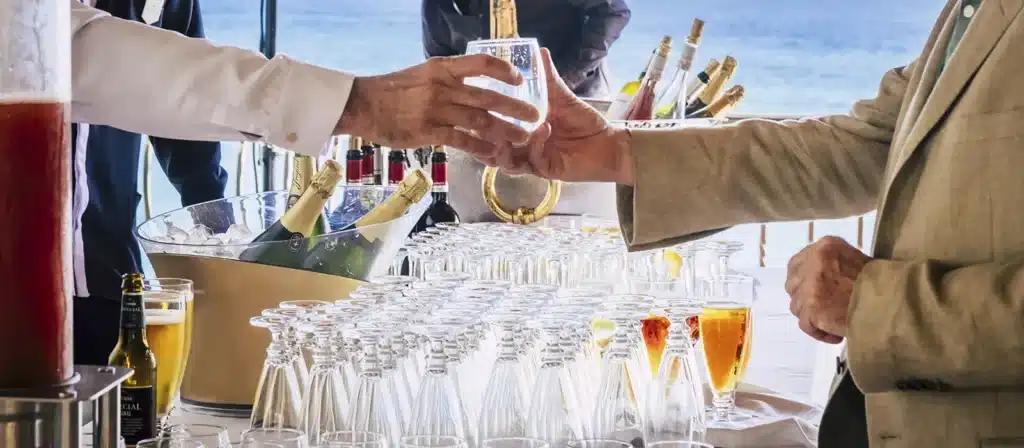 Kubarz mobile bar hire with professional bartenders at a corporate conference